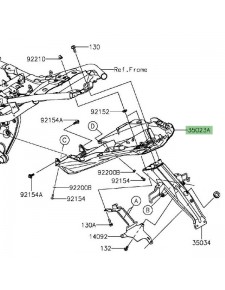 Passage de roue arrière Kawasaki Z800 (2013-2016) | Réf. 350230375