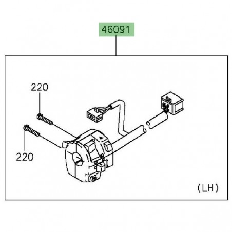 Commodo gauche Kawasaki Z800 (2013-2016) | Réf. 460910387