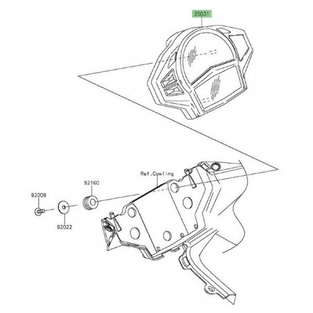Bloc compteur Kawasaki Er-6f (2012-2016) | Moto Shop 35