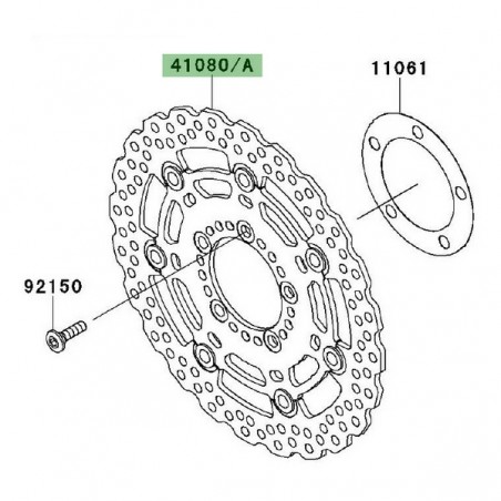 Disque de frein avant Kawasaki Er-6f (2012-2016) | Réf. 41080016132L