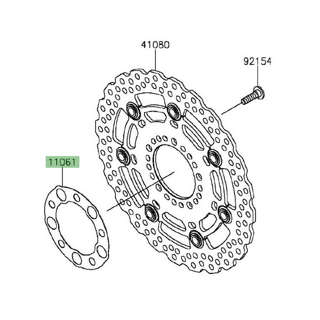 Joint de disque de frein avant Kawasaki Er-6f ABS (2012-2016) | Réf. 110610451