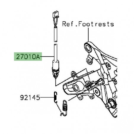 Contacteur de frein arrière Kawasaki Er-6f (2012-2016) | Réf. 270100723