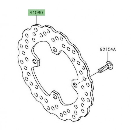 Disque de frein arrière Kawasaki Er-6f (2012-2016) | Réf. 410800162