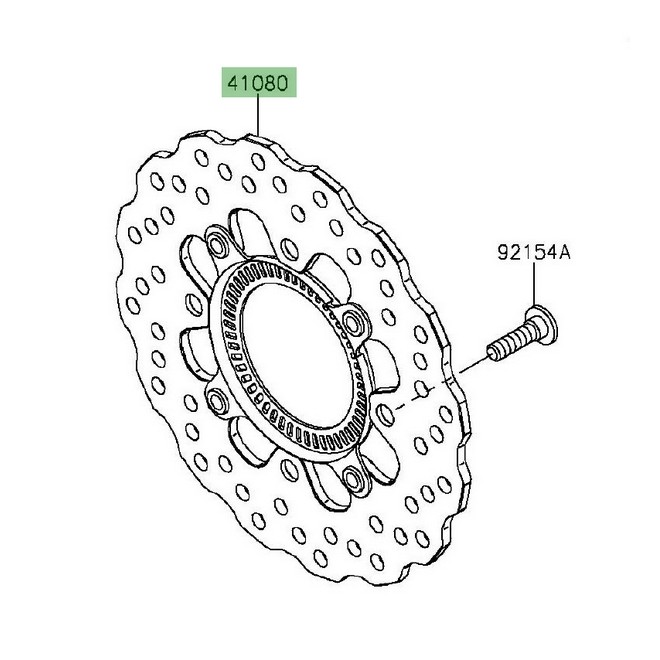 Disque de frein arrière Kawasaki Er-6f ABS (2012-2016) | Réf. 410800681