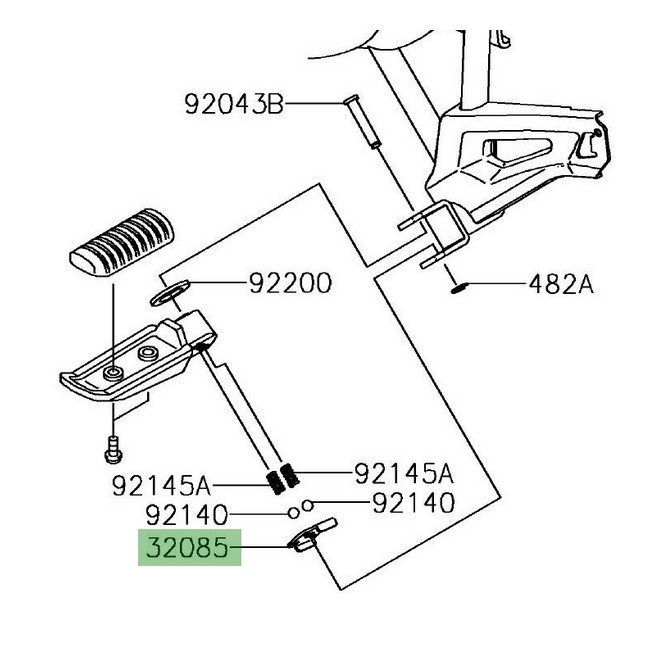 Rondelle frein Kawasaki 320850047 | Moto Shop 35