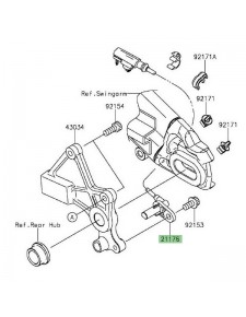 Câble ABS roue arrière Kawasaki Er-6f ABS (2012-2016) | Réf. 211760703