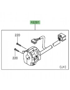 Commodo gauche Kawasaki 460910406 | Moto Shop 35