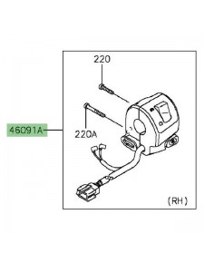 Commodo droit Kawasaki 460910480 | Moto Shop 35