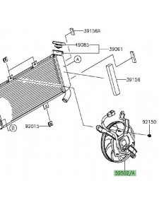 Ventilateur d'origine Kawasaki Er-6f (2012-2016) | Réf. 595025002