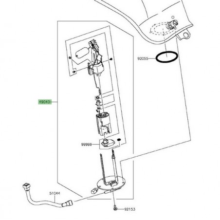 Pompe à essence Kawasaki 490400706 | Moto Shop 35