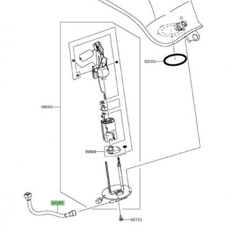 Durite d'essence Kawasaki 510440846 | Réf. Moto Shop 35