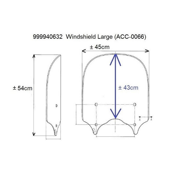 Pare-brise large amovible Kawasaki Vulcan S (2015-2024) | Réf. K999940632EU