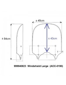 Pare-brise large fixe Kawasaki Vulcan S (2015-2023) | Réf. 999940823