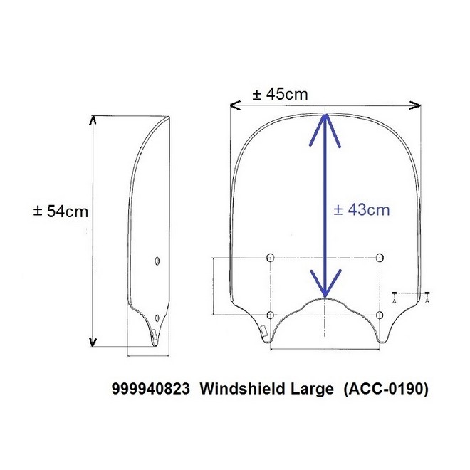 Pare-brise large fixe Kawasaki Vulcan S (2015-2026) | Réf. 999940823