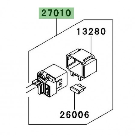 Relais de démarreur Kawasaki Versys 650 (2010) | Réf. 270100793