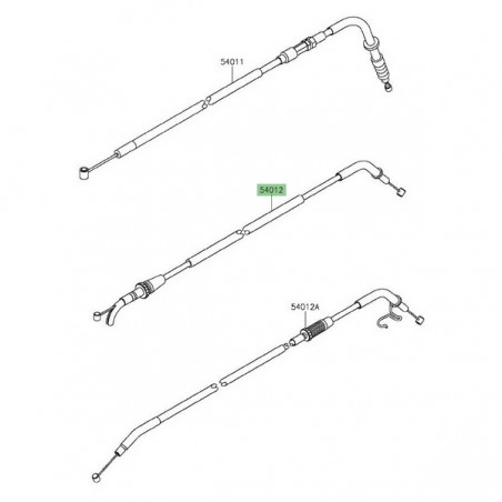 Câble d'ouverture des gaz Kawasaki Vulcan S (2015 et +) | Réf. 540120613