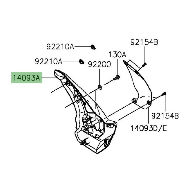 Cache pivot droit Kawasaki Vulcan S (2015 et +) | Réf. 140930116