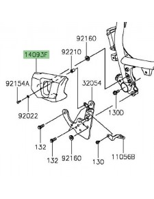 Cache platine repose-pieds Kawasaki Vulcan S (2015 et +)