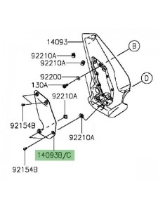 Enjoliveur de cache pivot gauche Kawasaki Vulcan S (2015 et +) | Moto Shop 35