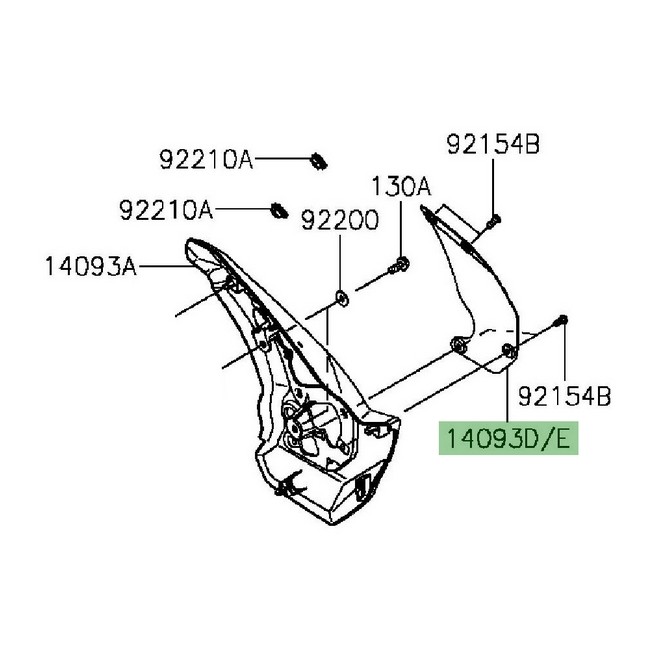 Enjoliveur de cache pivot droit Kawasaki Vulcan S (2015 et +) | Moto Shop 35