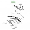 Enjoliveur fixation latérale droite garde-boue arrière Kawasaki Vulcan S (2015 et +) | Réf. 11065086518T