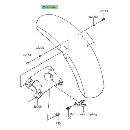 Garde-boue avant peint Kawasaki Vulcan S (2015 et +) | Moto Shop 35