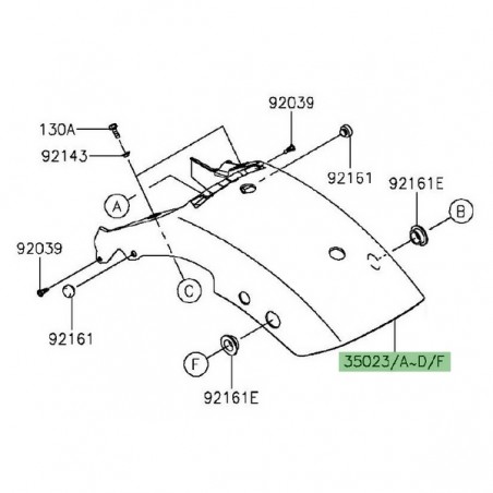 Garde-boue arrière peint Kawasaki Vulcan S (2015 et +) | Moto Shop 35