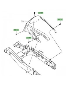 Vis M6x14 pour fixation protection de chaîne Kawasaki Vulcan S (2015 et +) | Réf. 921541511