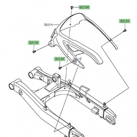 Vis M6x14 pour fixation protection de chaîne Kawasaki Vulcan S (2015 et +) | Réf. 921541511