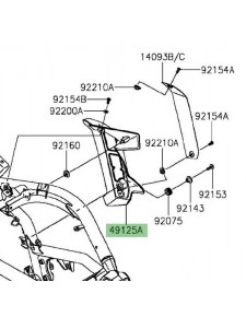 Écope de radiateur droite Kawasaki Vulcan S (2015 et +) | Réf. 491250587