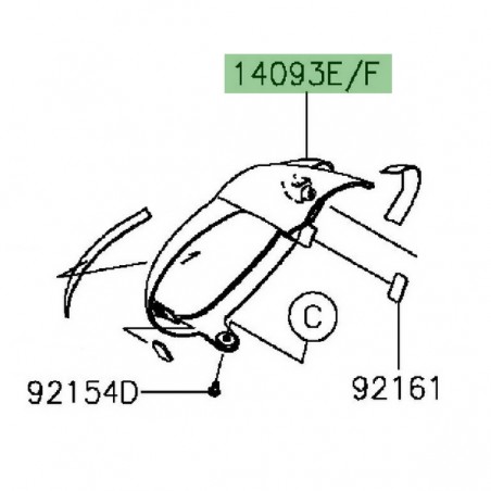 Entourage optique avant Kawasaki Vulcan S (2015 et +) | Moto Shop 35