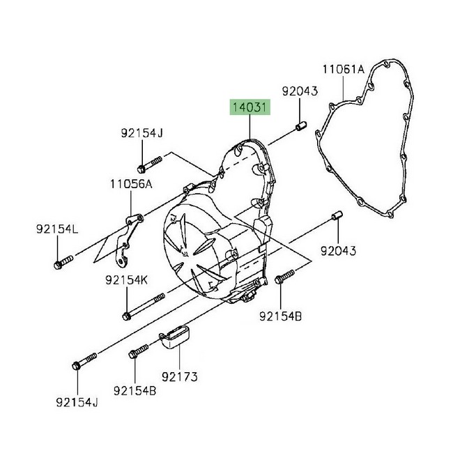Carter d'alternateur Kawasaki Vulcan S (2015 et +) | Réf. 140310599