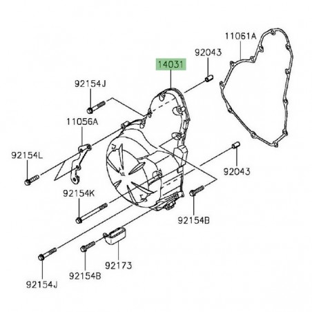 Carter d'alternateur Kawasaki Vulcan S (2015 et +) | Réf. 140310599