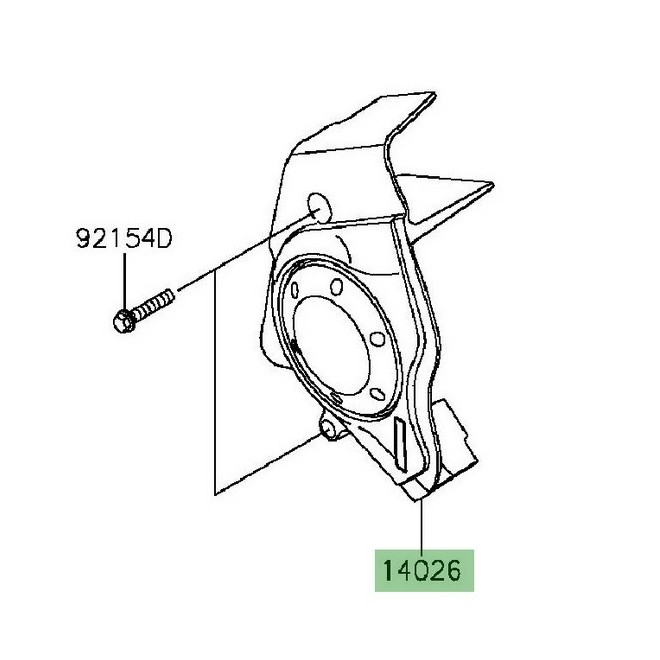Carter de pignon de sortie de boîte Kawasaki Vulcan S (2017 et +) | Réf. 140260129