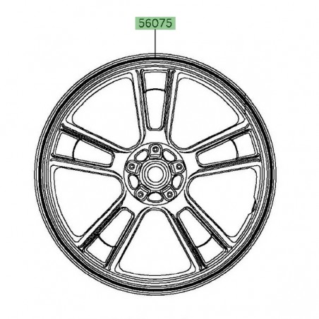 Liserés de jante avant Kawasaki Vulcan S (2015 et +) | Moto Shop 35