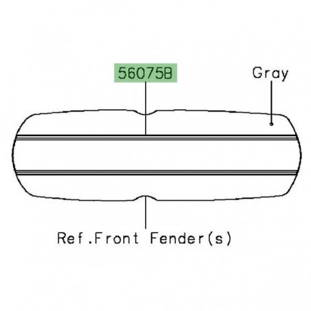 Autocollant garde-boue avant Kawasaki Vulcan S Spécial Édition (2016) | Réf. 560751324