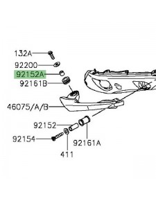 Entretoise poignée passager Kawasaki Er-6n (2012-2016)