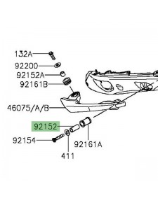 Entretoise poignée passager Kawasaki Er-6n (2012-2016)