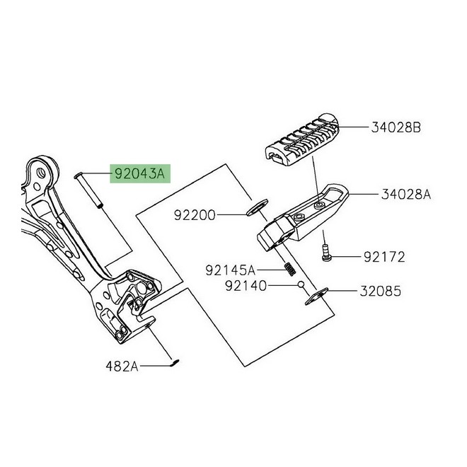 Goupille 6x40 Kawasaki 920430200 | Moto Shop 35