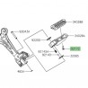 Vis M5x14 pour fixation caoutchouc sur repose-pieds passager Kawasaki | Réf. 921720473