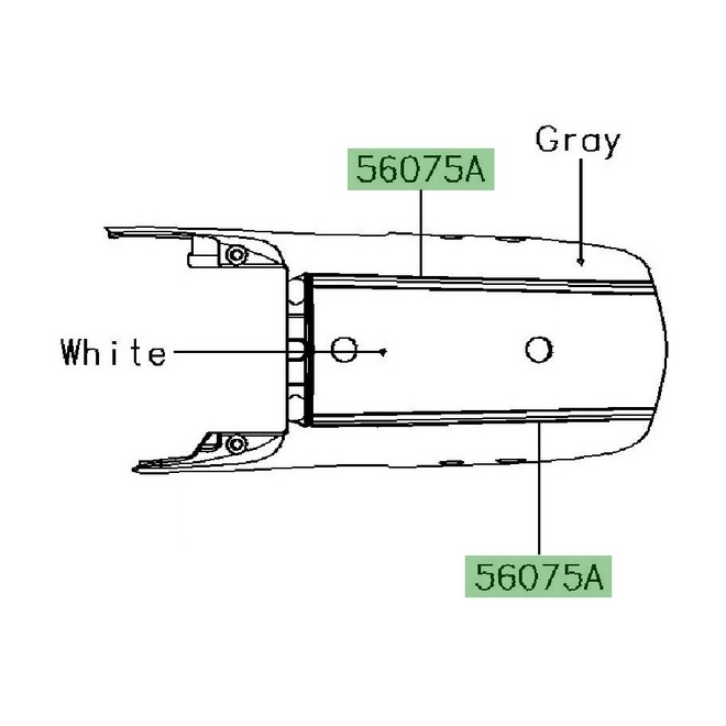 Autocollant garde-boue arrière Kawasaki Vulcan S Spécial Édition (2017) | Réf. 560752453