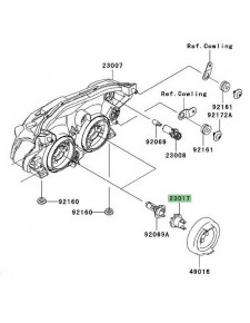 Prise ampoule H7 optique avant Kawasaki Z750 (2007-2012) | Réf. 230170003