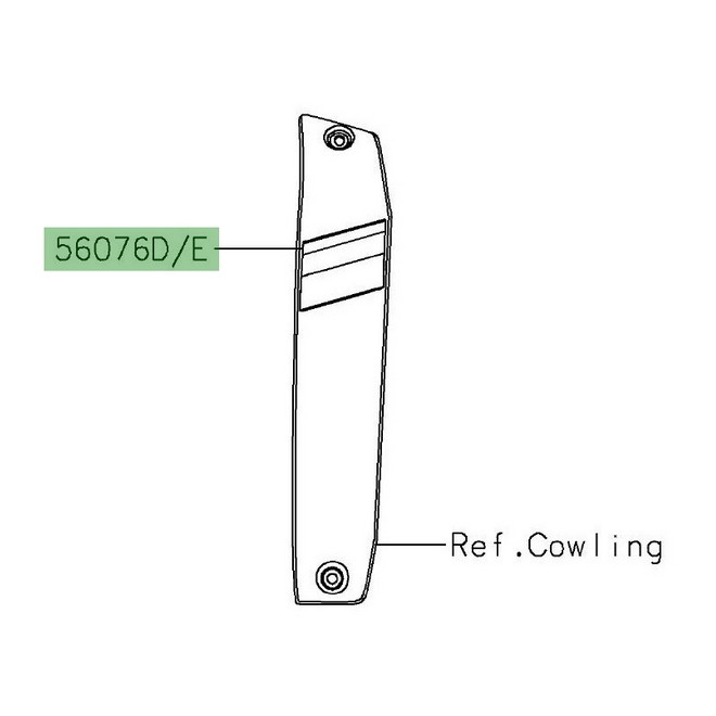 Autocollant enjoliveur d'écope Kawasaki Vulcan S Spécial Édition (2020) | Réf. 560760532 - 560760533