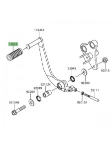 Caoutchouc sélecteur de vitesse Kawasaki Vulcan S (2015 et +) | Réf. 13063002