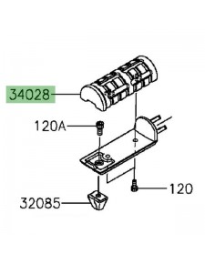 Caoutchouc repose-pieds avant Kawasaki Vulcan S (2015 et +) | Réf. 340280338