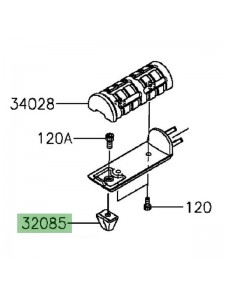Téton repose-pieds avant Kawasaki Vulcan S (2015 et +) | Réf. 320850770