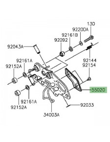 Protection de talon repose-pieds avant droit Kawasaki Vulcan S (2015 et +) | Réf. 550201880