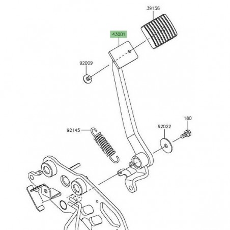 Pédale de frein arrière Kawasaki Vulcan S (2015 et +) | Réf. 430010733