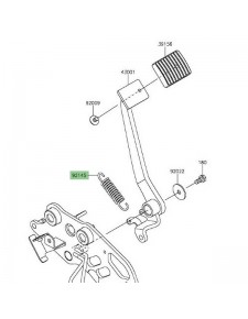 Ressort de rappel pour pédale de frein arrière Kawasaki Vulcan S (2015 et +) | Réf. 921451158