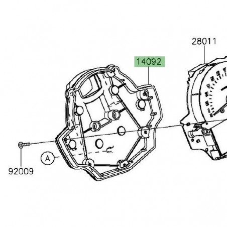 Dessous de compteur Kawasaki Vulcan S (2015 et +) | Réf. 140920865